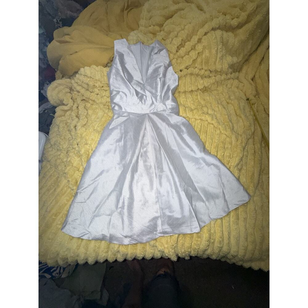 Women’s Alfred Sung Silver Dress Semi Formal Mother Of Bride Size 8